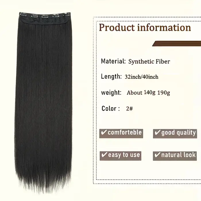 Extension capillaire synthétique longue et lisse