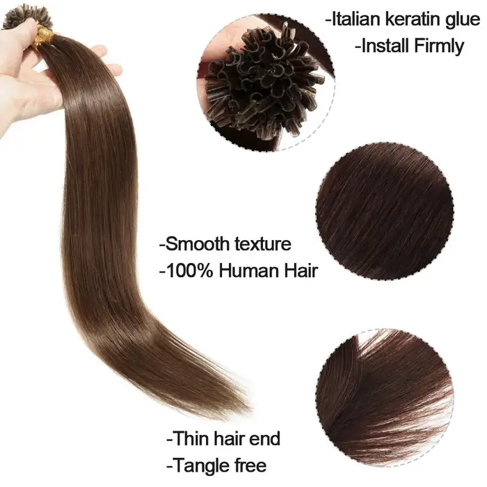 Extensions de cheveux en U