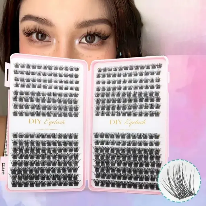 Un ensemble de 384 extensions de cils conçu pour sublimer les coins extérieurs des yeux