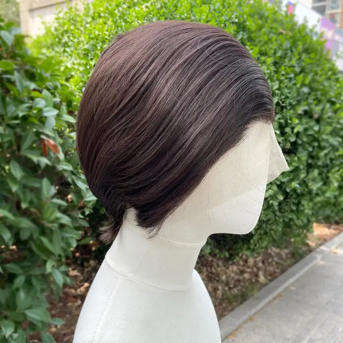 Perruque Lace Front Wig synthétique courte coupe Bob