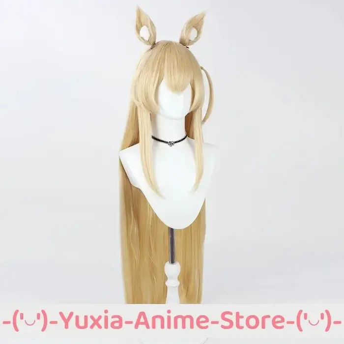 Perruque de cosplay Kurumi Blue Archive avec oreilles et bonnet
