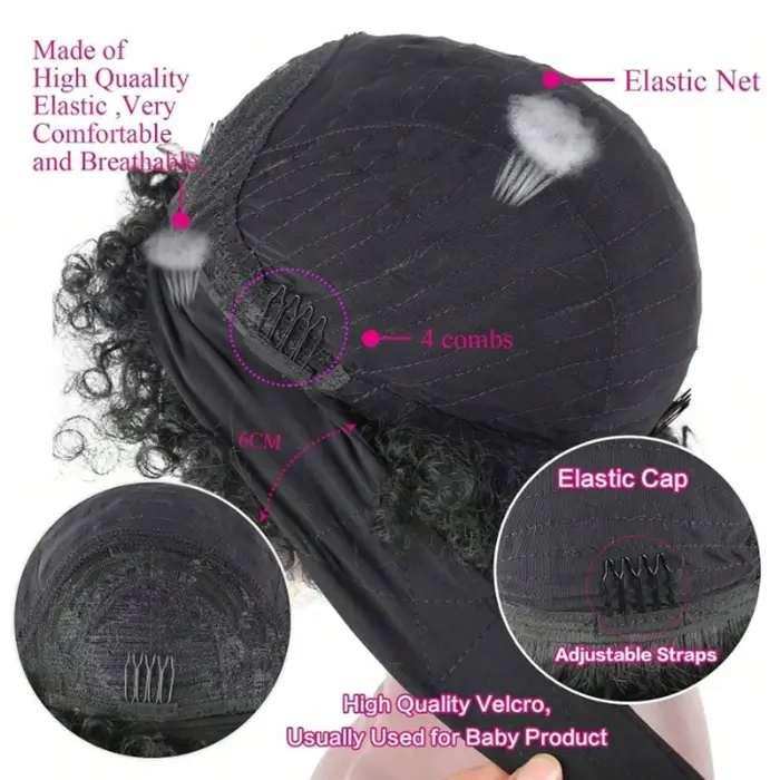 Perruque Synthétique Afro Bouclée et Torsadée
