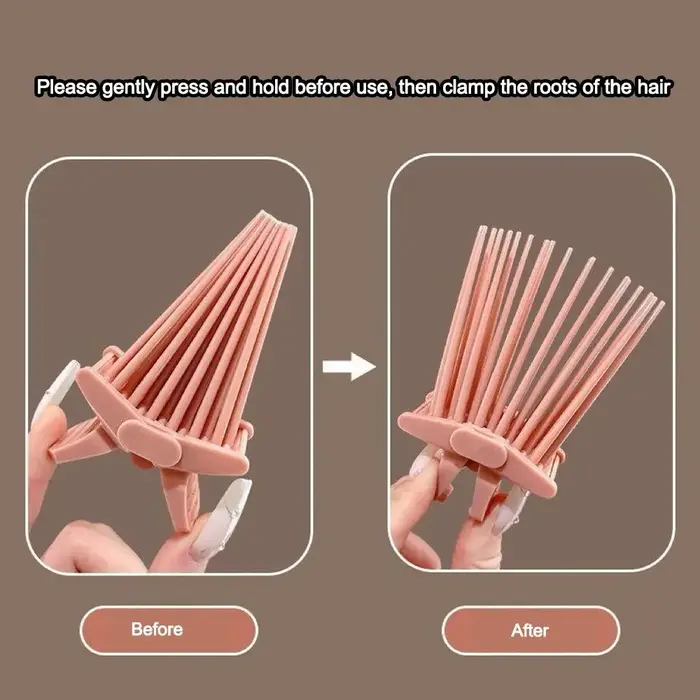Pince à cheveux portable pour boucler les racines et donner du volume naturel au dessus de la tête