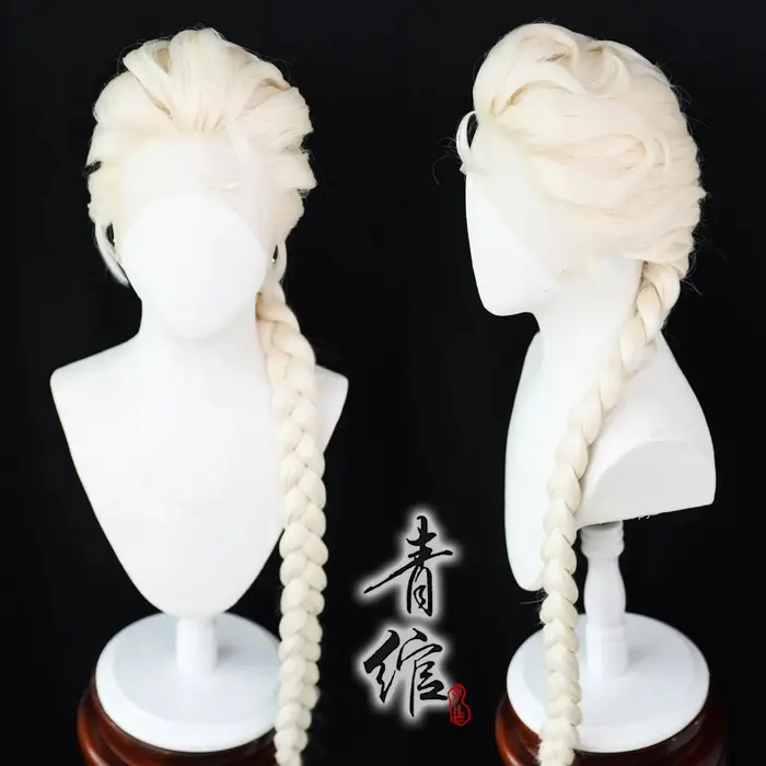 Perruque en dentelle de haute qualité, accessoires de Costume de Cosplay Snow Ice, sur mesure pour f