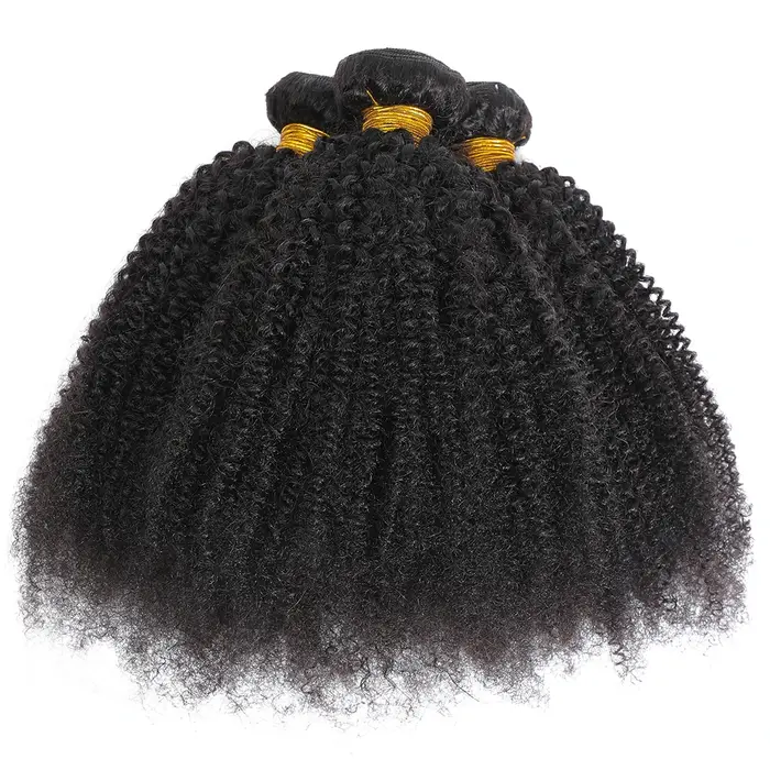 Tissage en lot brésilien naturel Remy crépu bouclé
