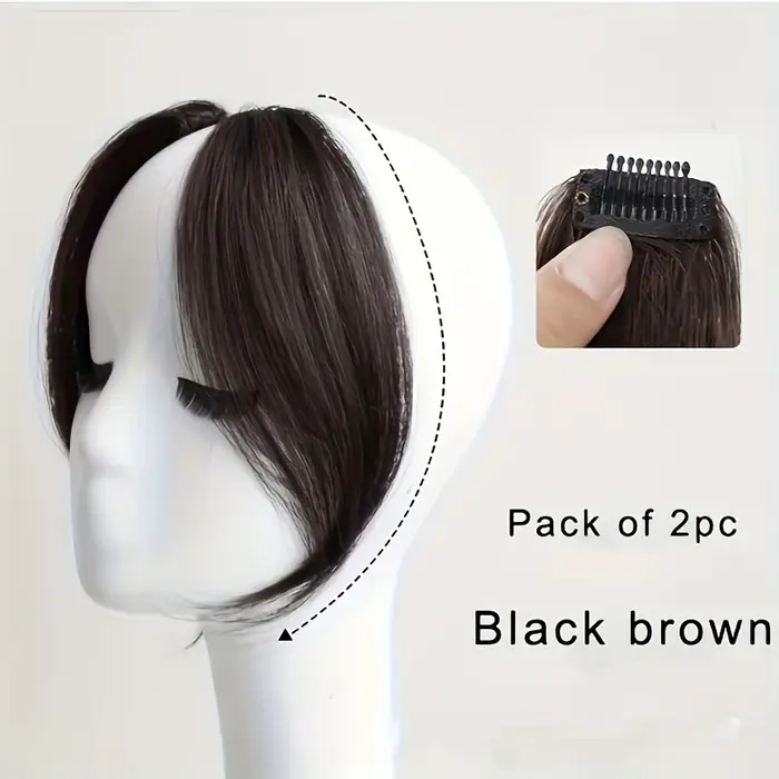 Frange à pince à cheveux en frange