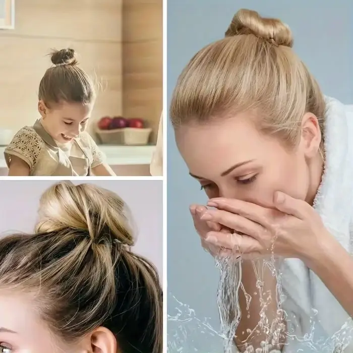 4 pièces magique torsion beignet chignon pince bricolage queue de cheval outils de coiffure noir champignon tête bobine