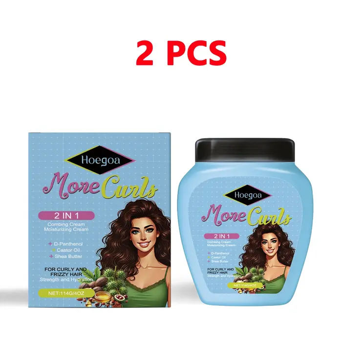 Crème revitalisante sans rinçage pour cheveux bouclés et secs
