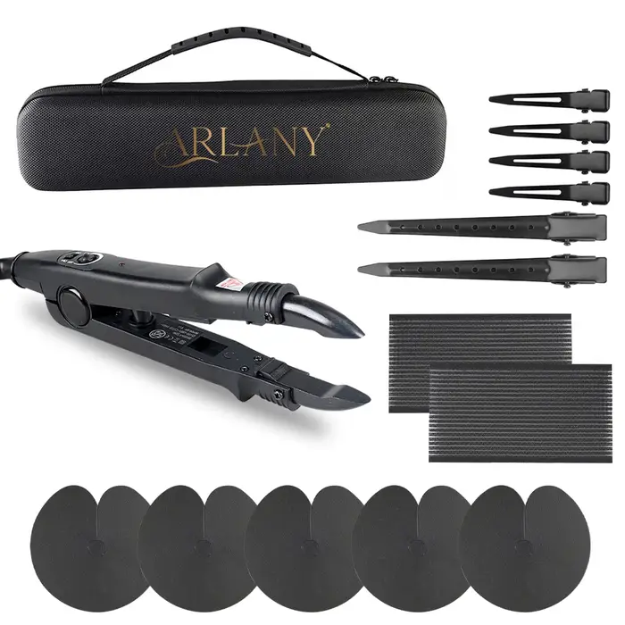 ARLANY Kit de fer à extensions de cheveux Fusion à température réglable Extensions de cheveux Kerain