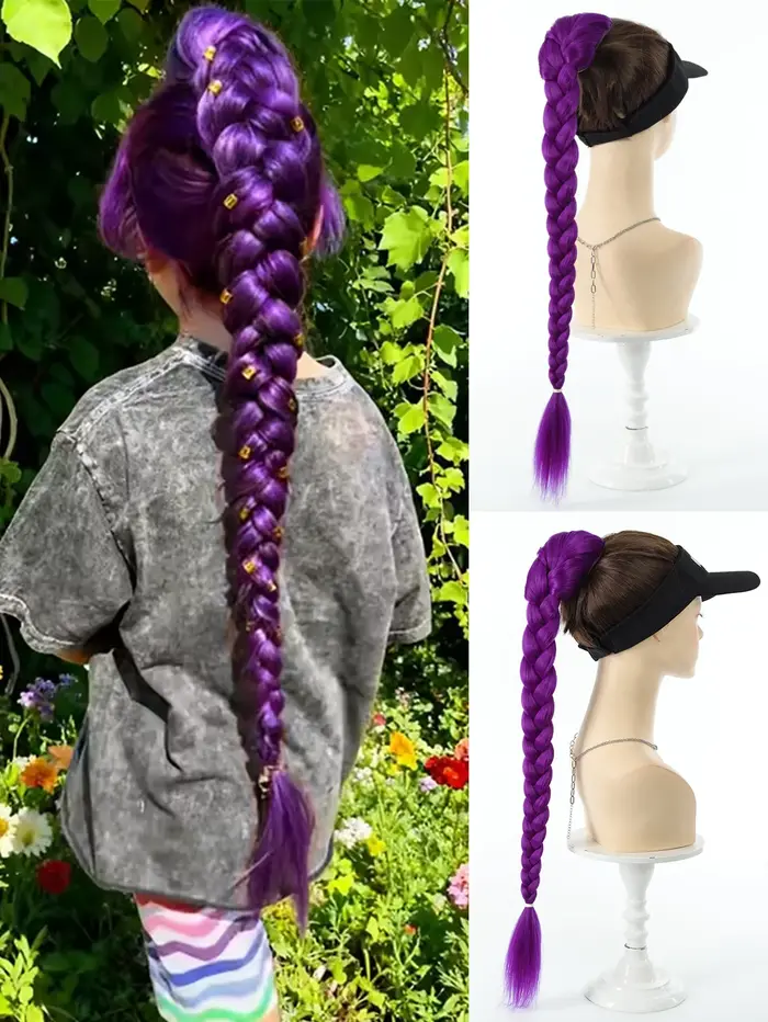 Queue de cheval synthétique longue de 26 pouces avec clips