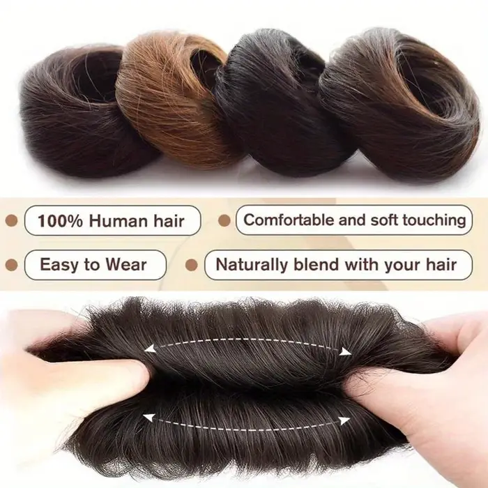 Chignon cheveux raides pour femmes et filles