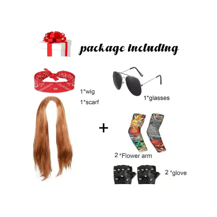 Perruque RapMetal Hiphelicopter avec Bandana pour Homme et Femme