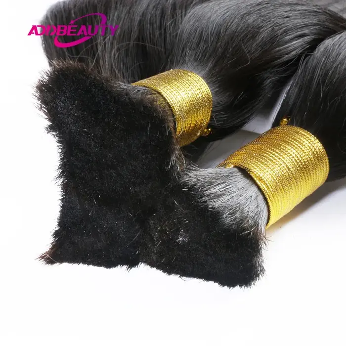 Extensions de cheveux humains lisses en vrac pour tresses bohèmes, 50g/pièce, cheveux naturels véritables pour femmes