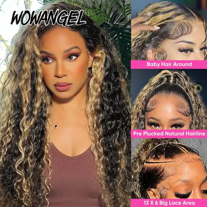 Perruque Lace Frontal Wig 100% naturelle bouclée