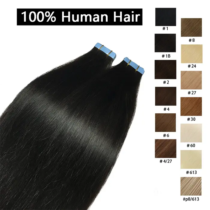 Bande dans les Extensions de cheveux humains droits