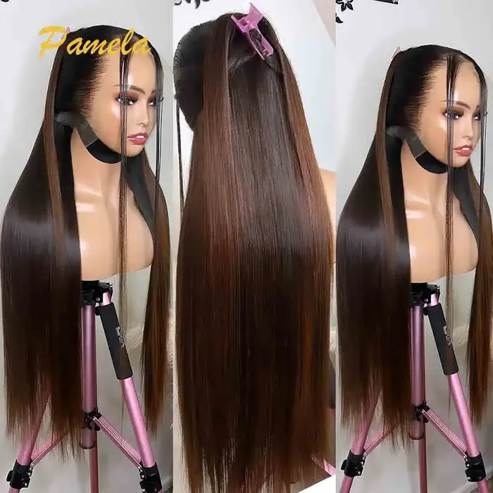 Os droit Ombre1b 4 cheveux humains colorés 100% tissage vierge non transformé 3 paquets Extensions d