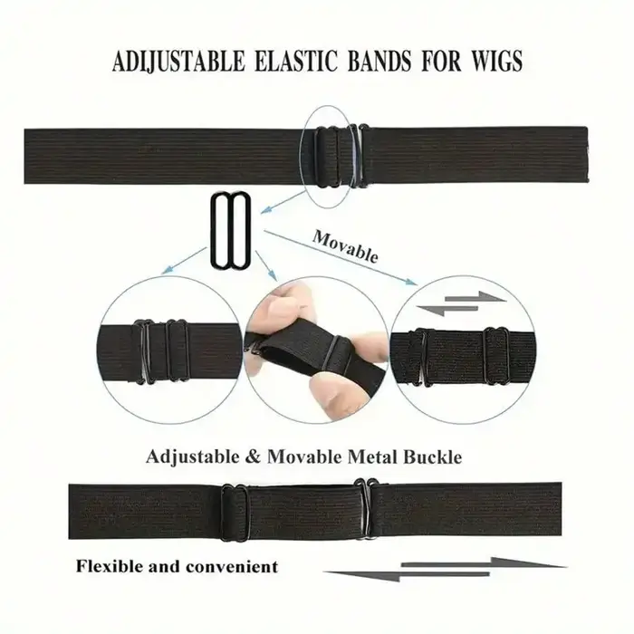 Bande élastique pour perruques, 2-20 pièces, ruban élastique de couture Ajustable à haute élasticité