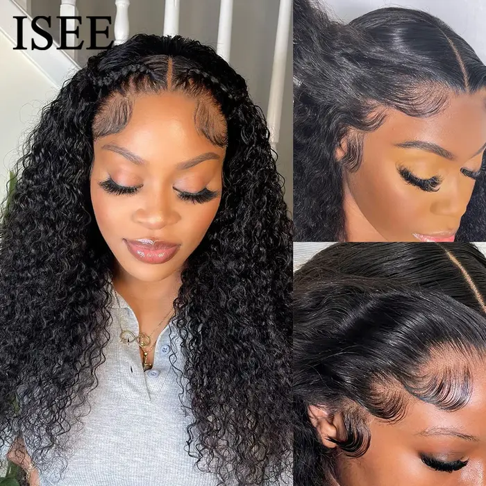 ISEE Hair-Perruque mongole ondulée pré Wiltshire pour femme, extension de cheveux humains, perruque