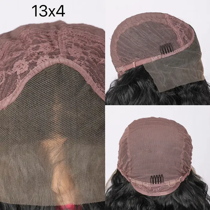 Perruque Lace Front Wig synthétique bouclée et crépue