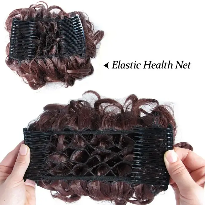 Jeedou synthétique Updos cheveux bouclés Chignon pince sur cheveux Chignon Pad Style rétro femmes po