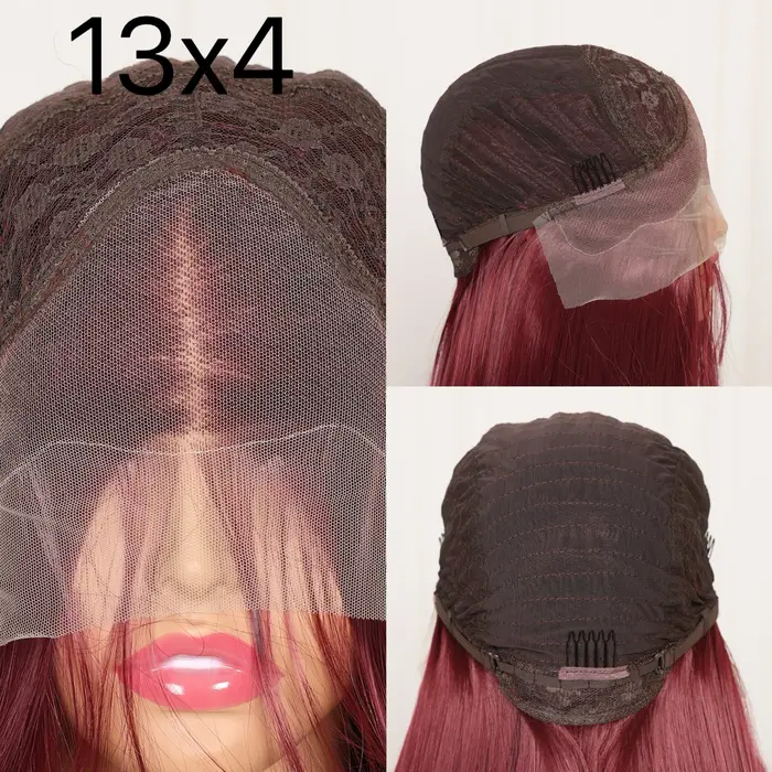 Perruque Lace Frontal Wig synthétique Loose Wave 99J