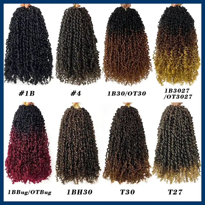 Extensions de cheveux de crochet Yanky Twist de 12 pouces