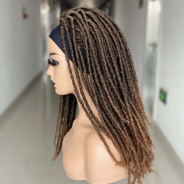 Perruque de Cosplay Dreadlock synthétique, bandeau tressé au Crochet, résistant à la chaleur, perruques de couleur noire pour femmes/hommes noirs au quotidien