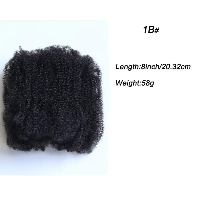Extensions de cheveux synthétiques Afro Kinky élégantes couleur naturelle pour tresses torsadées et coiffures Dreadlocks en vrac