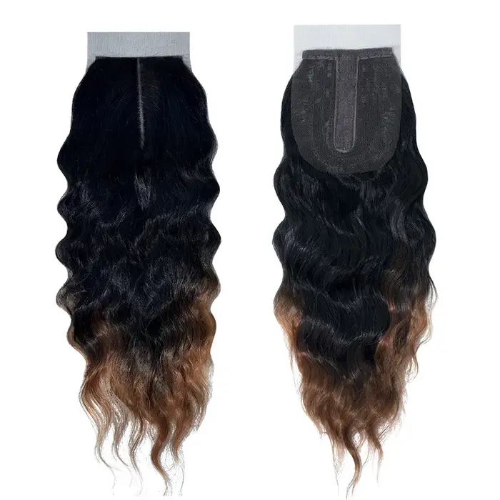 Extensions de cheveux synthétiques ondulés effet vague d'eau