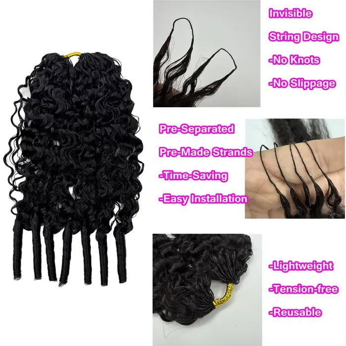 Frolo Classic Burmese Curly Crochet Human Hair Braiding Invisible Burmese Curly Miracle Knots Braid