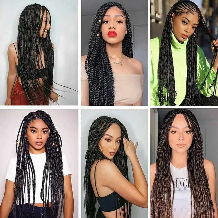 8 paquets de cheveux tressés pré-étirés 30 pouces/26 pouces/20 pouces Extensions