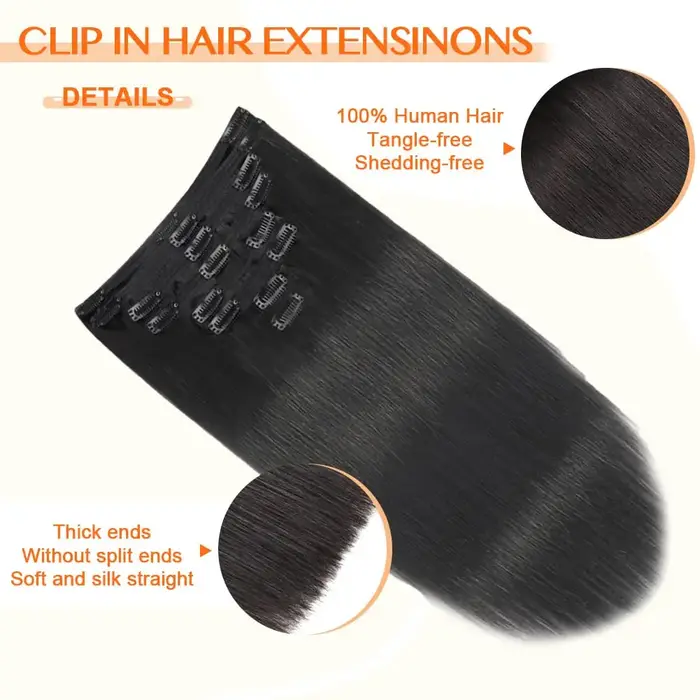 Extensions de cheveux à clipser