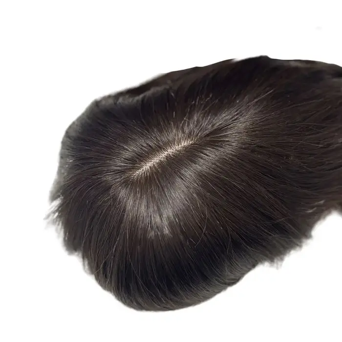 Extensions capillaires naturelles brésiliennes en T-part avec frange 3D à clipser pour femmes, couvr