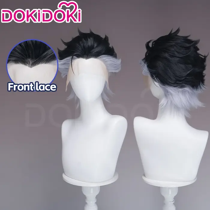 Perruque Lace Front Typhon Zodyl pour Cosplay Anime Gachiakuta DokiDoki, Cheveux Courts pour Hommes,