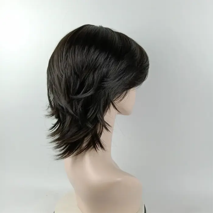 Cheveux courts ultraviolets synthétiques pour hommes