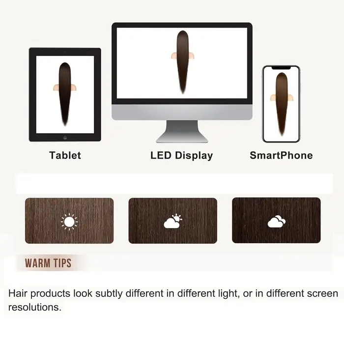 Perruque synthétique pour femme (18-34 pouces) Cheveux longs et raides avec accessoire de coiffure style queue de cheval à enrouler et à clipser