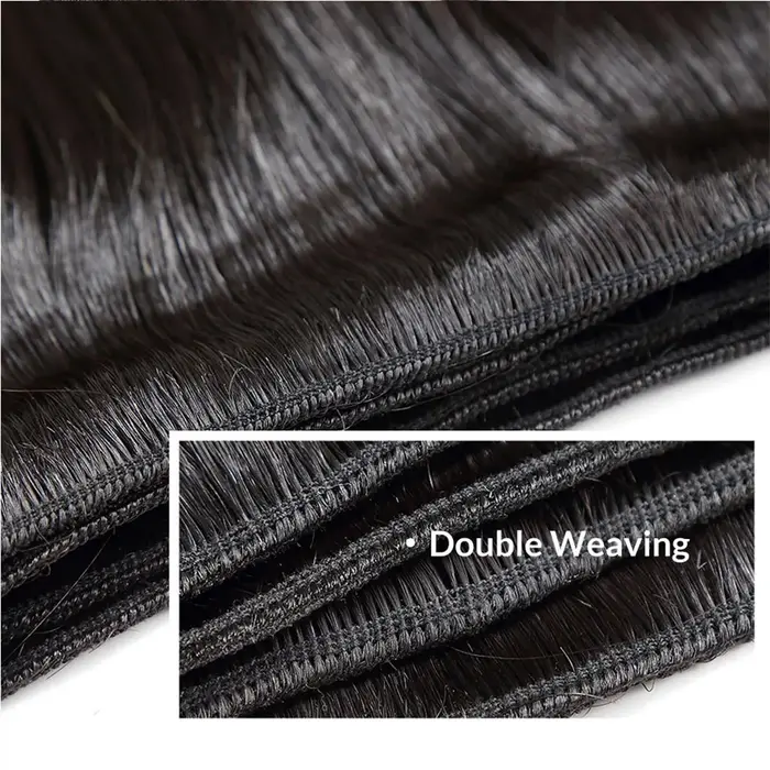 Tissage cheveux humain lot en promo Mèches brésiliennes Remy lisses 100% naturelles 28 30 32 34 36 38 40 pouces Double