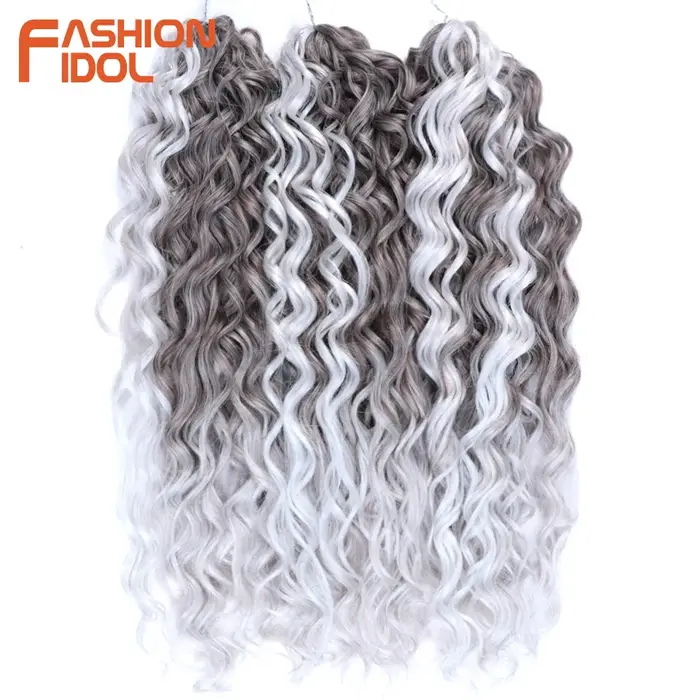 Jessica Hair 20 pouces profond ondulé torsion Crochet cheveux synthétiques Afro