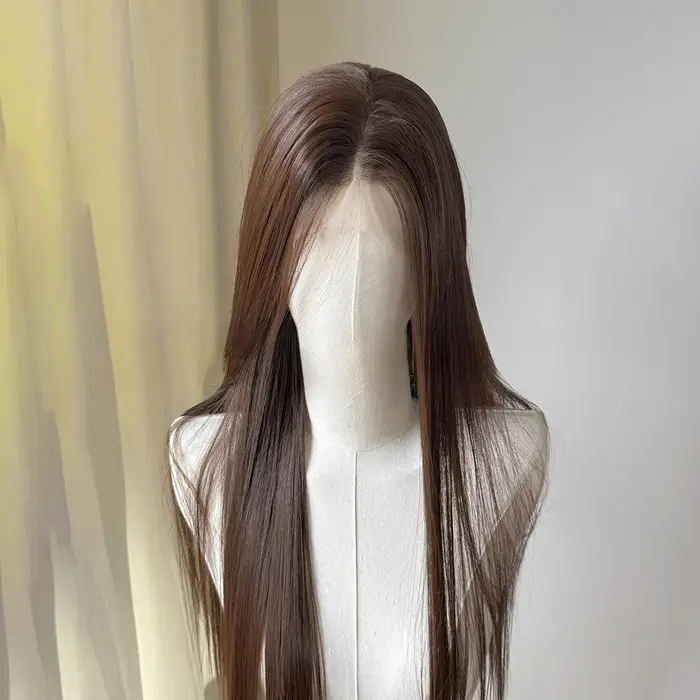 Perruque Lace Front Wig synthétique noire 26 pouces