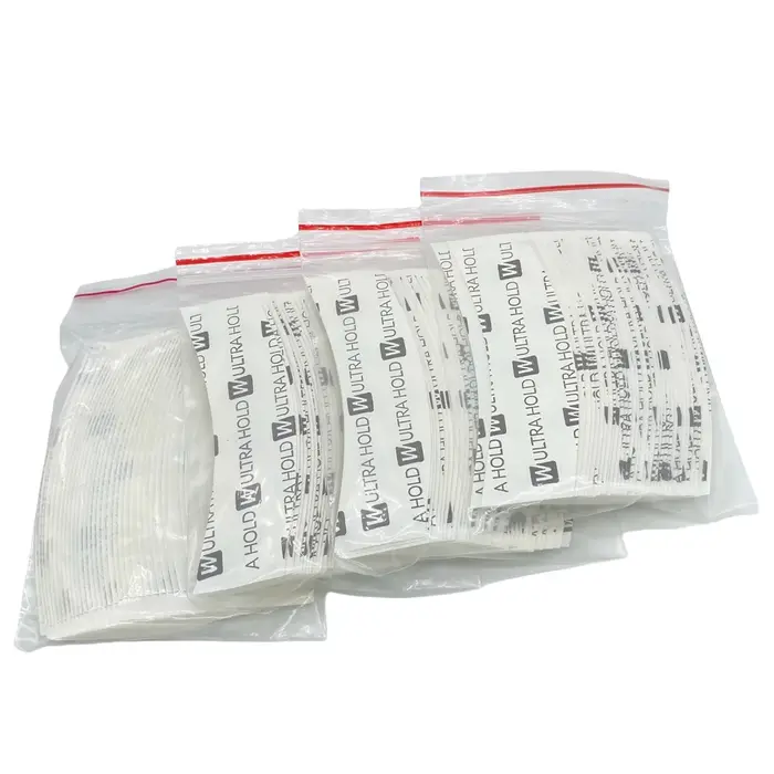 36 pièces 4 formes 7.6 cm * 2.2 cm blanc Ultra tenir ruban dentelle avant bande arc double face ruba
