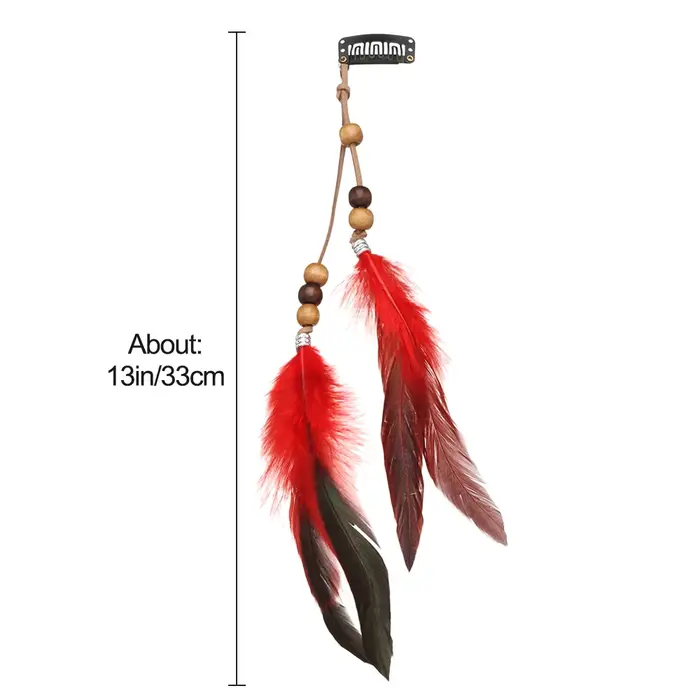 Pince à Cheveux en Plumes Colorées pour Femme