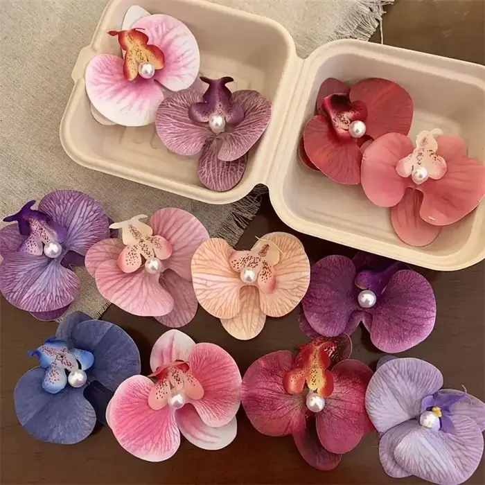 Pince à cheveux perle phalaenopsis
