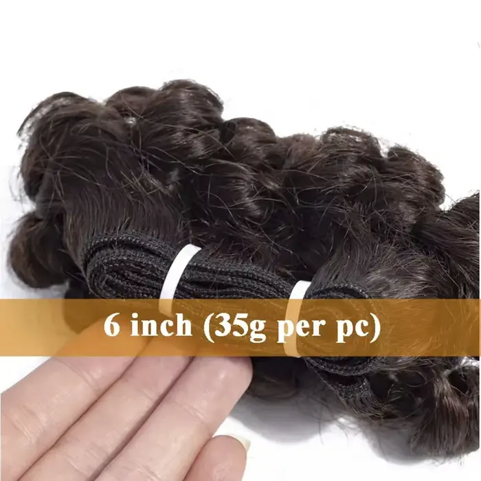 Bundles de tissage de cheveux bouclés rebondissants, cheveux brésiliens courts, document naturel, 100% cheveux humains, extensions de cheveux Remy, 3 pièces, 9A