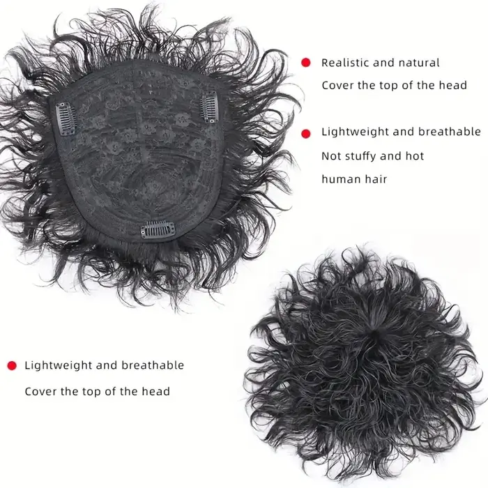 Perruque de cheveux humains réaliste pour hommes