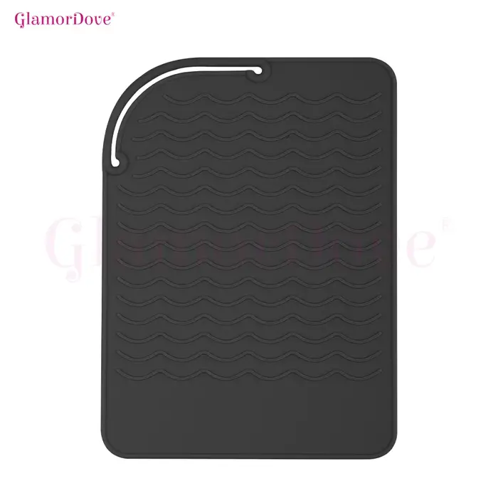 GlamorDove pour extensions de cheveux, tapis en silicone résistant à la chaleur – Tapis antidérapant