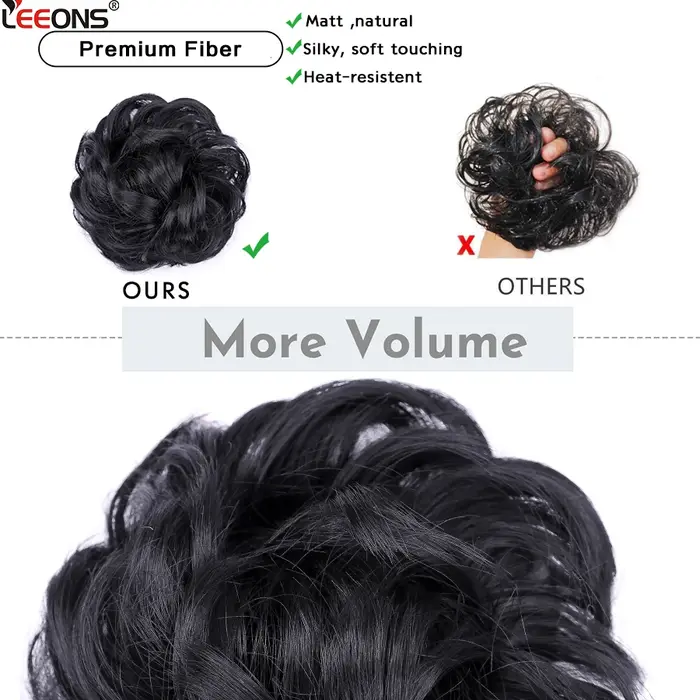 Chignons synthétiques bouclés élastiques