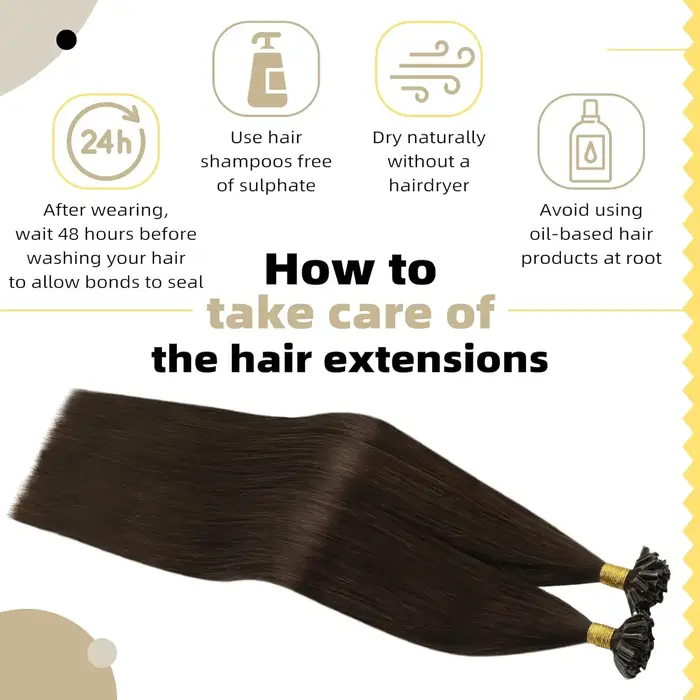 Ugeat U pointe Extensions de cheveux 14-22
