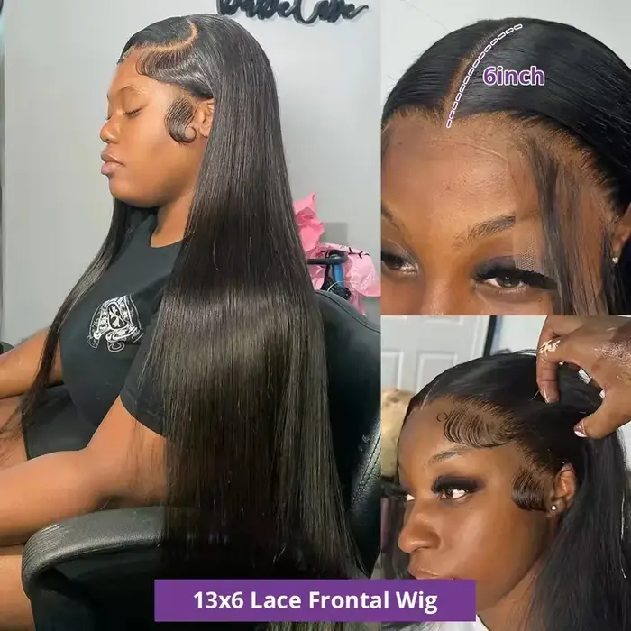 30 40 pouces os droit perruque de cheveux humains brésilien pré plumé cheveux 13X4 13X6 HD Transpare