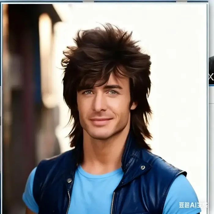 Perruque Rock Mullet pour hommes