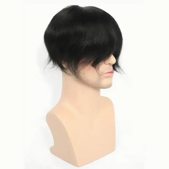 Toupet pour hommes Mono & NPU pièces de cheveux humains unités de cheveux système de remplacement de